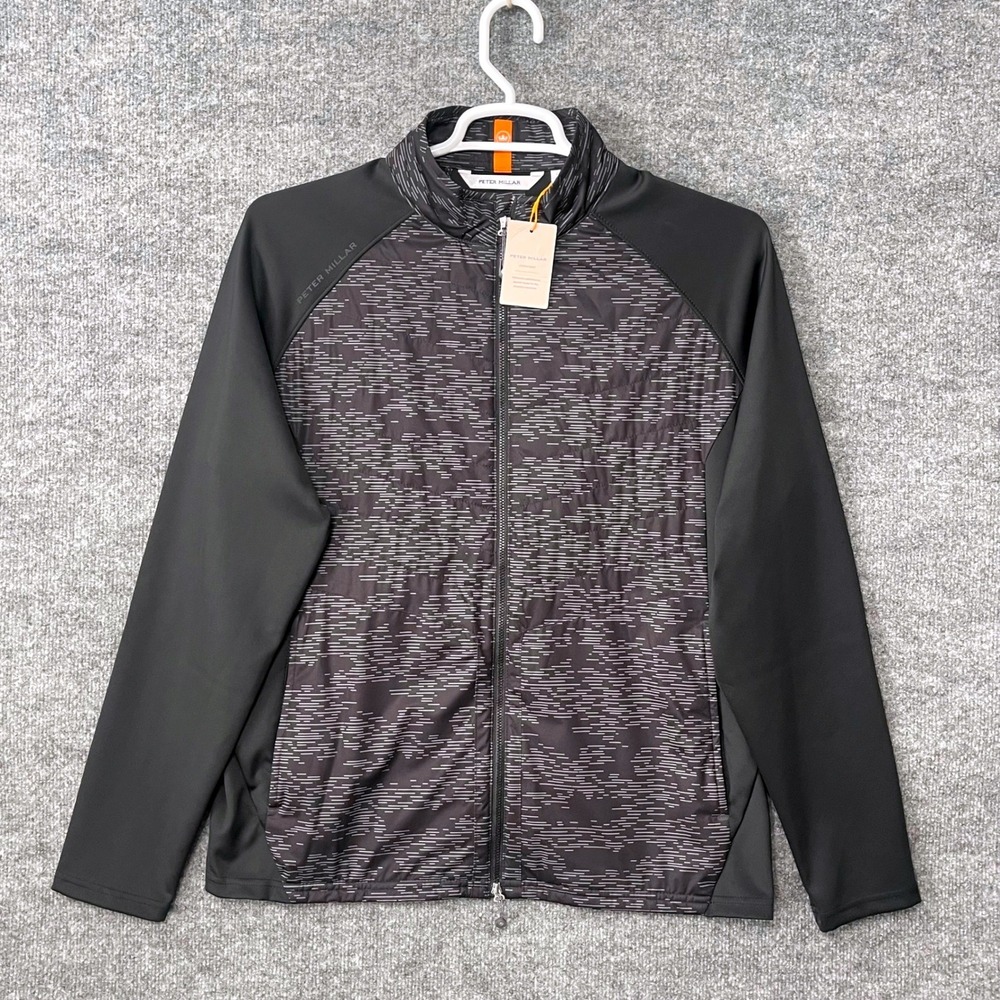 Peter Millar Merge Elite Hybrid Jacket Mens Large Black‎ MS23EZ45A NWT $230